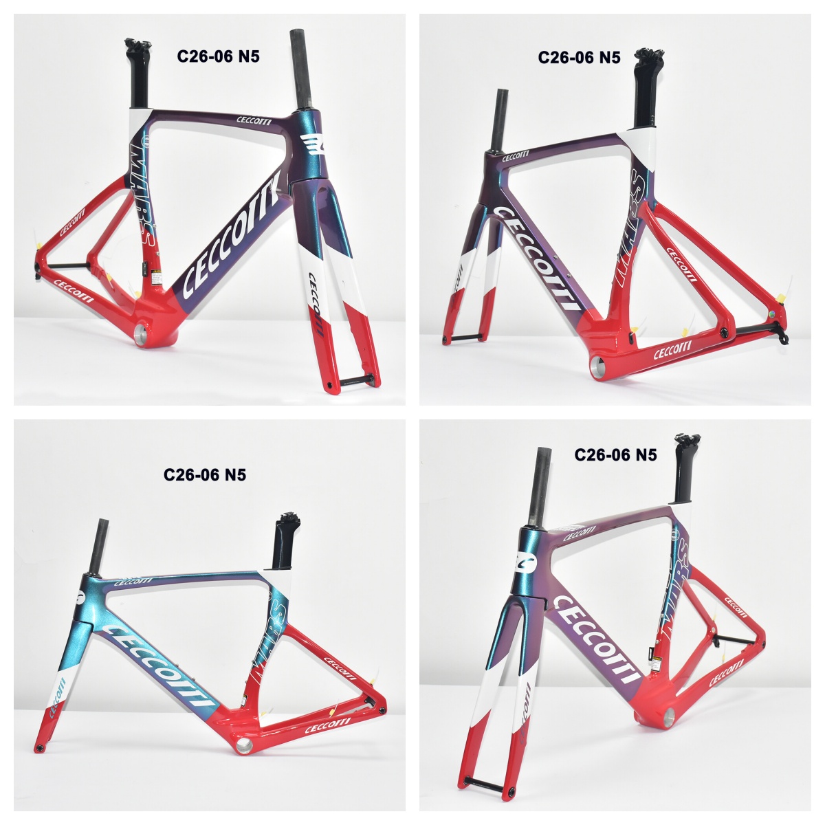 DC026 CECCOTTI DISC 142*12 CARBON ROAD FRAMESET FULL INNER CABLE