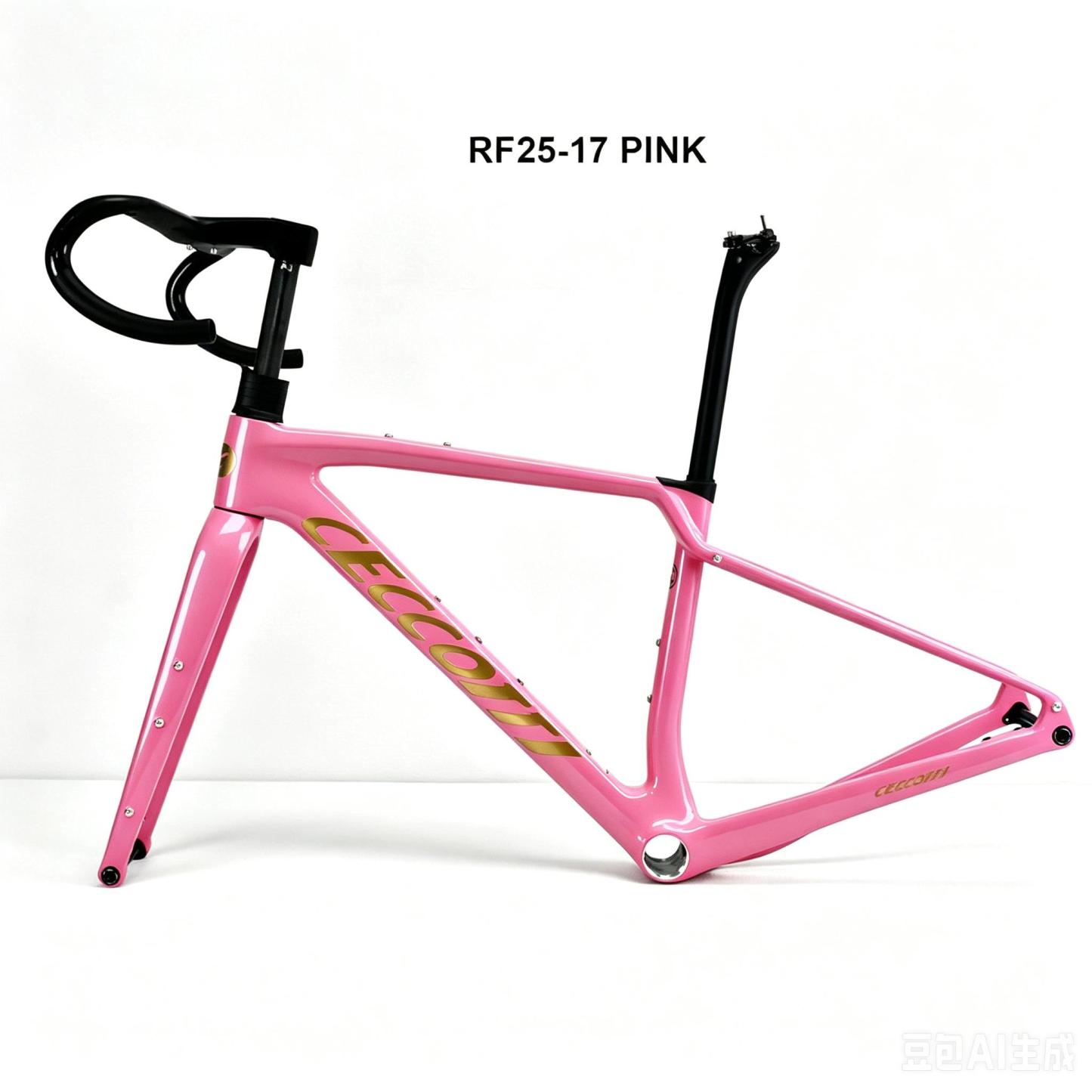 DC025  CECCOTTI GRAVEL TORAY CARBON BICYCLE FRAMESET DISC 142*12 47mm Tire