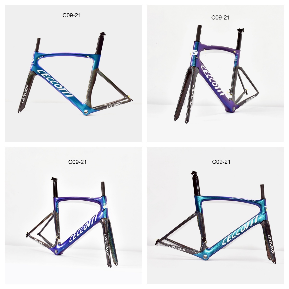 DC009 CECCOTTI V BRAKE CARBON BICYCLE FRAMESET SUPPER LIGHT Rim brake