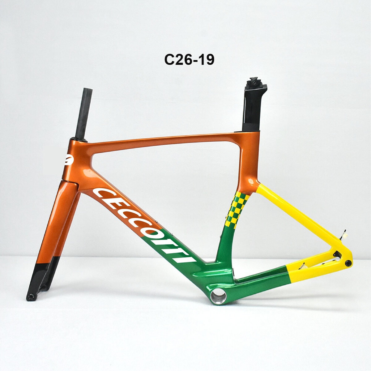 DC026 CECCOTTI DISC 142*12 CARBON ROAD FRAMESET FULL INNER CABLE 