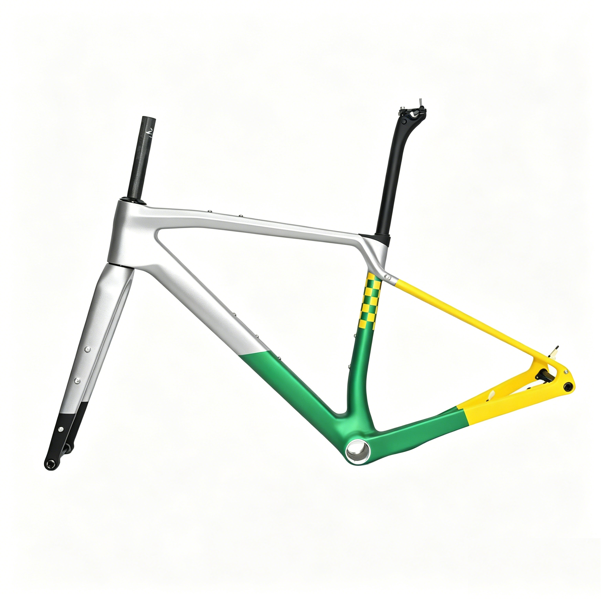 DC025  CECCOTTI GRAVEL TORAY CARBON BICYCLE FRAMESET DISC 142*12 47mm Tire