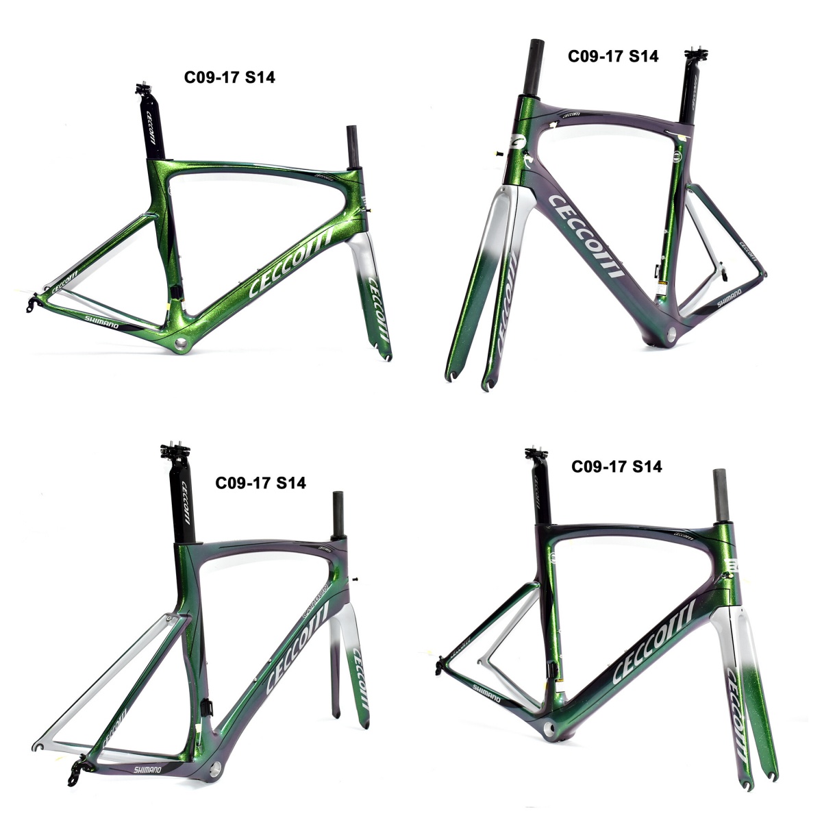 DC009 CECCOTTI V BRAKE CARBON BICYCLE FRAMESET SUPPER LIGHT Rim brake