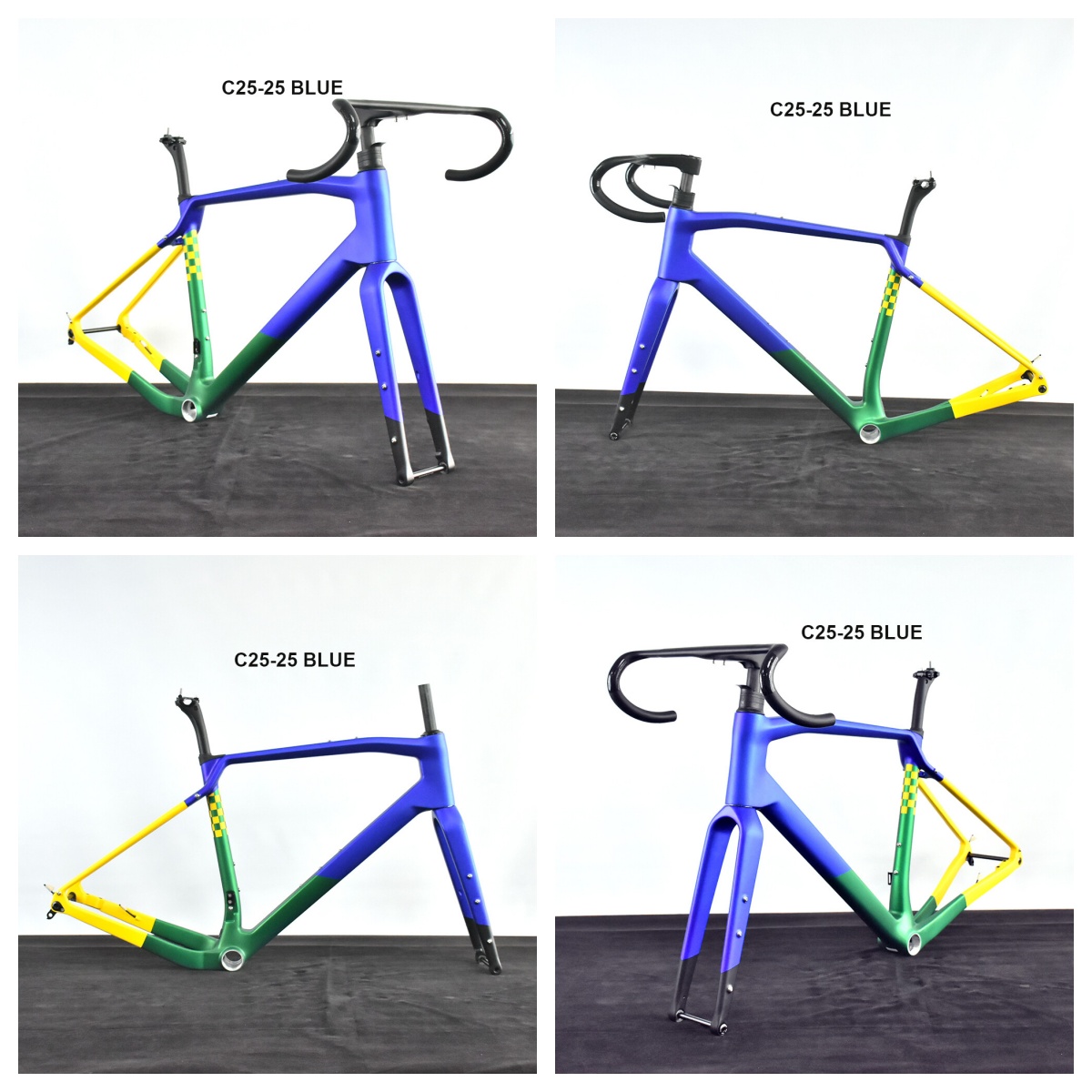DC025  CECCOTTI GRAVEL TORAY CARBON BICYCLE FRAMESET DISC 142*12 47mm Tire