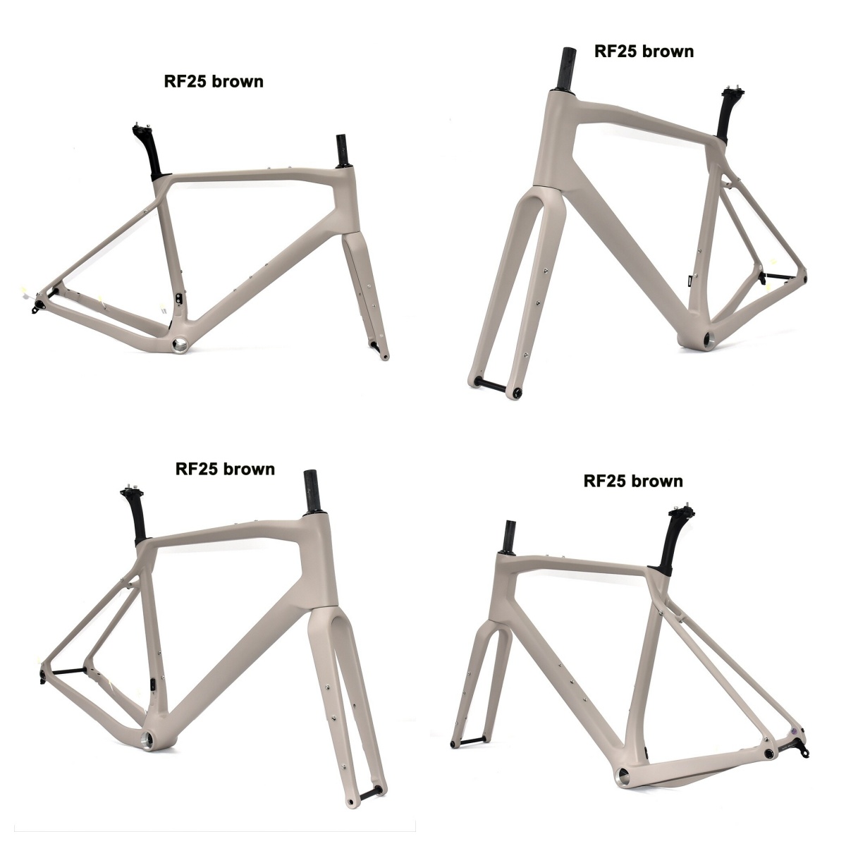 DC025  CECCOTTI GRAVEL TORAY CARBON BICYCLE FRAMESET DISC 142*12 47mm Tire