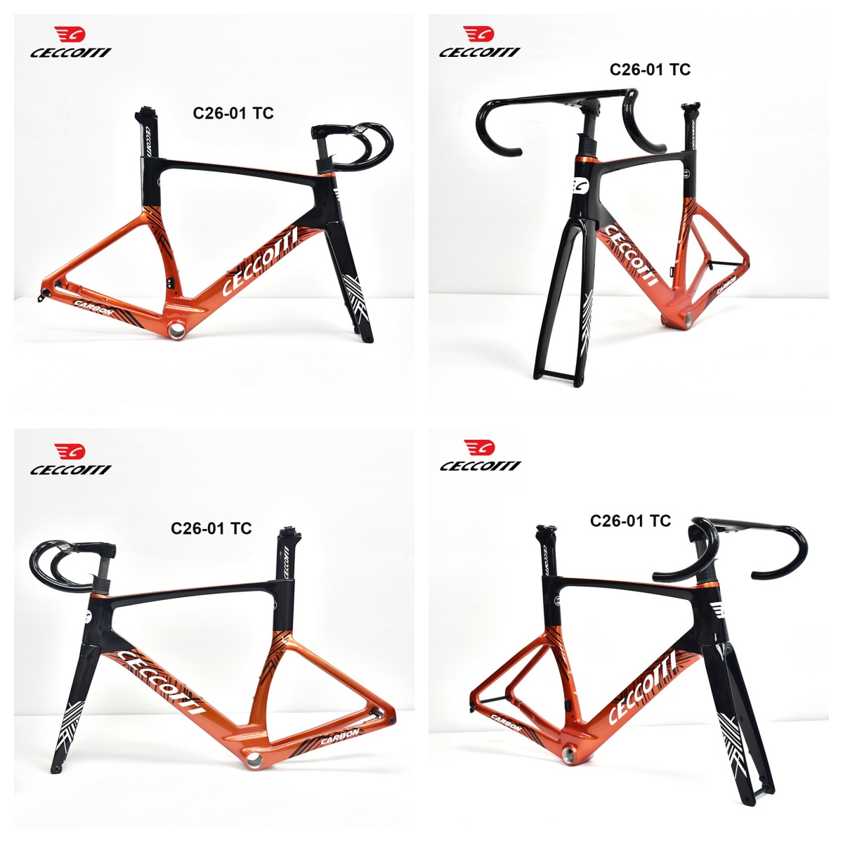 DC026 CECCOTTI DISC 142*12 CARBON ROAD FRAMESET FULL INNER CABLE 