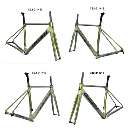 DC032 CECCOTTI CLIMBING CARBON BICYCLE FRAMESET DISC 142*12 T47