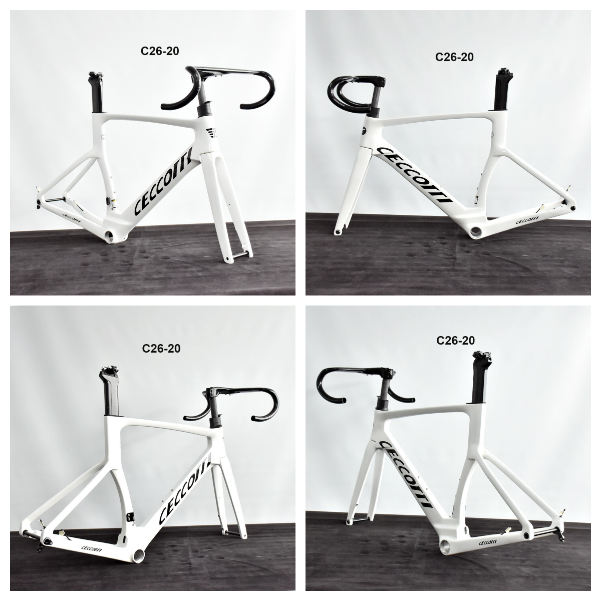 DC026 CECCOTTI DISC 142*12 CARBON ROAD FRAMESET FULL INNER CABLE 