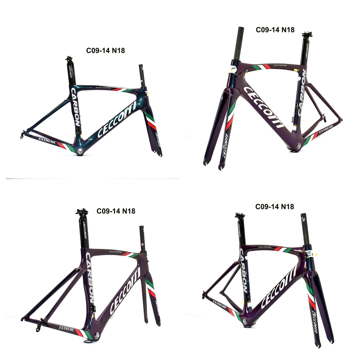 DC009 CECCOTTI V BRAKE CARBON BICYCLE FRAMESET SUPPER LIGHT Rim brake