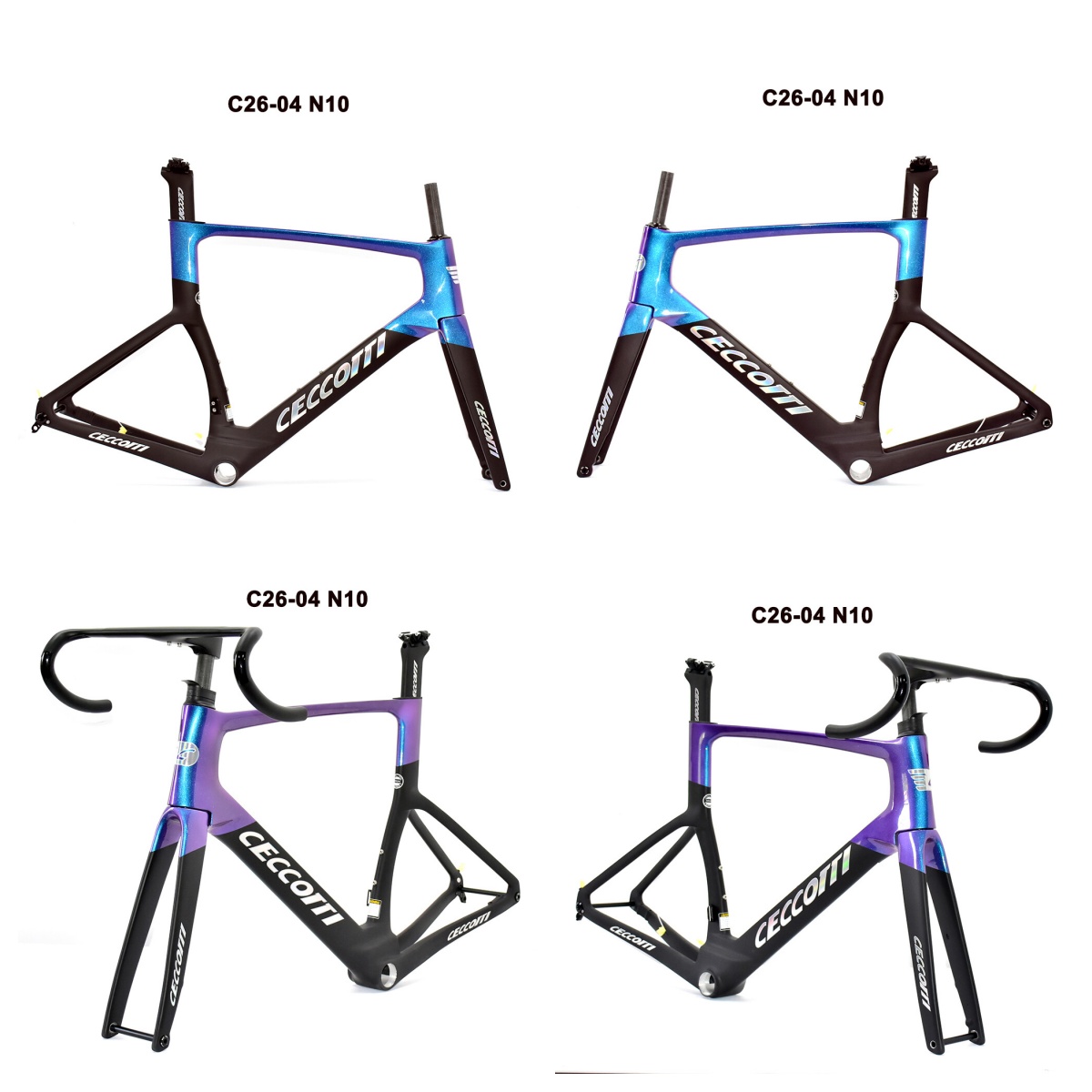 DC026 CECCOTTI DISC 142*12 CARBON ROAD FRAMESET FULL INNER CABLE 