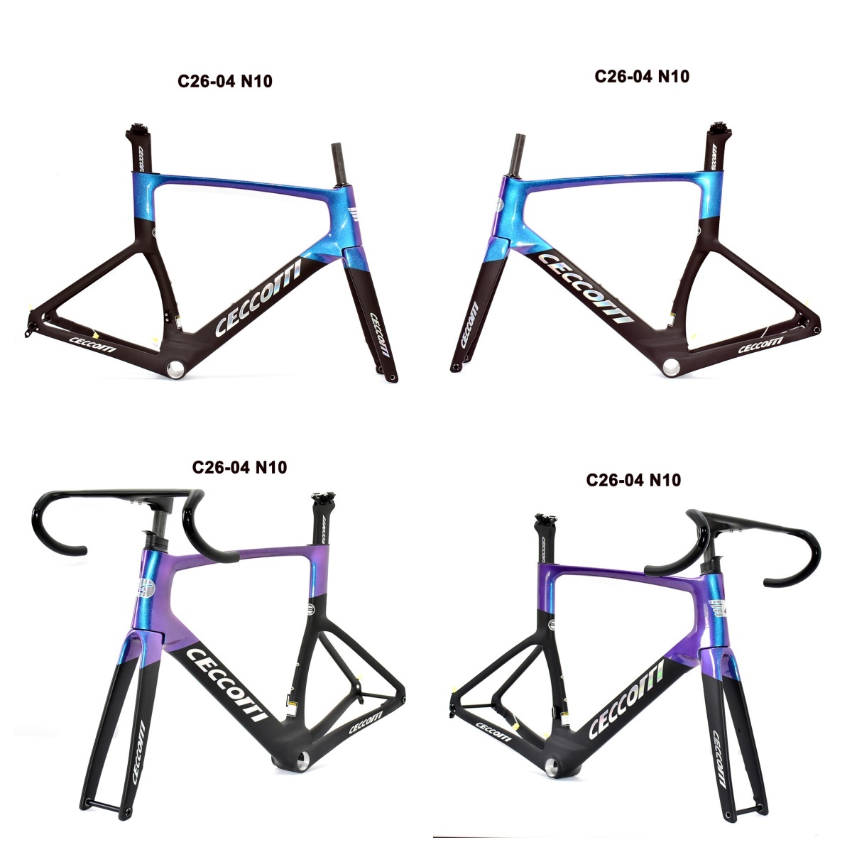 DC026 CECCOTTI DISC 142*12 CARBON ROAD FRAMESET FULL INNER CABLE 