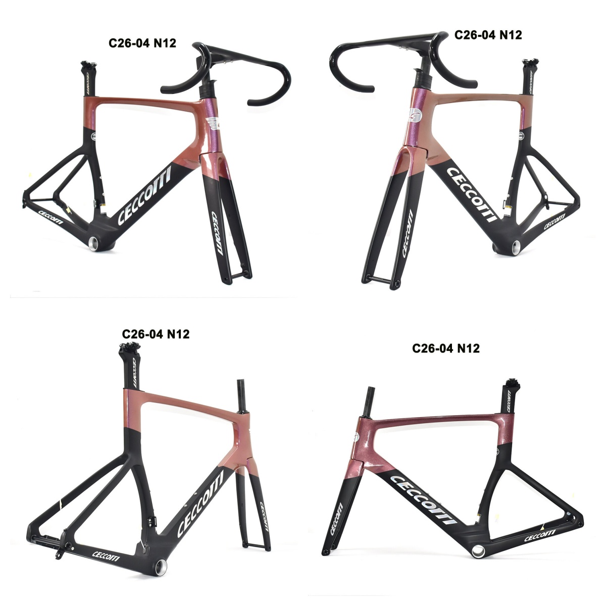 DC026 CECCOTTI DISC 142*12 CARBON ROAD FRAMESET FULL INNER CABLE 