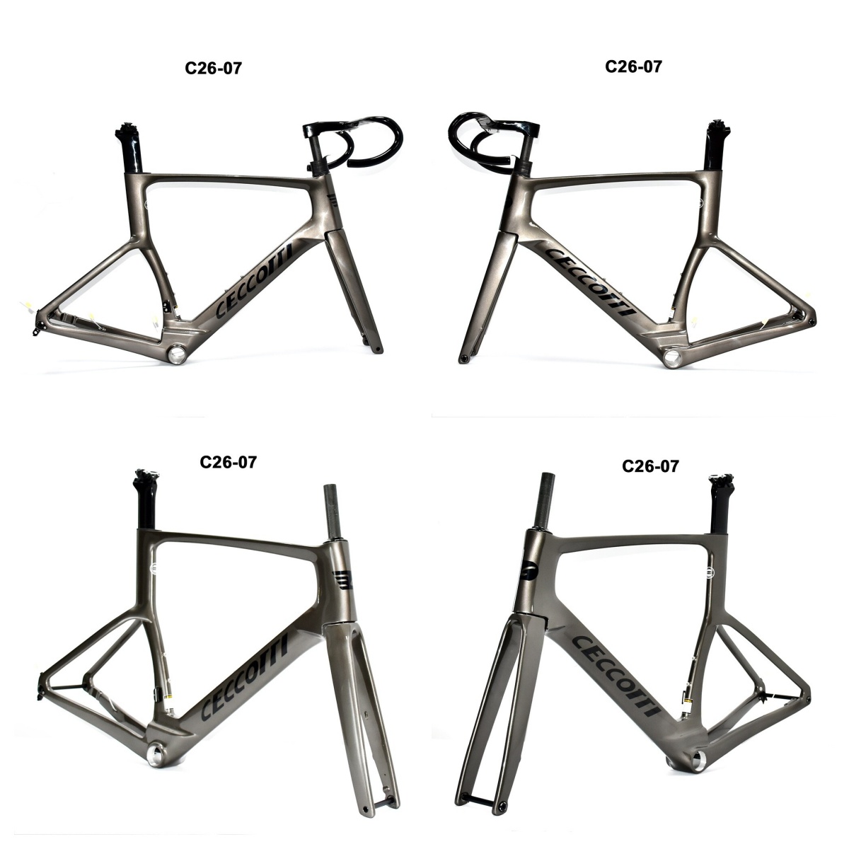 DC026 CECCOTTI DISC 142*12 CARBON ROAD FRAMESET FULL INNER CABLE 