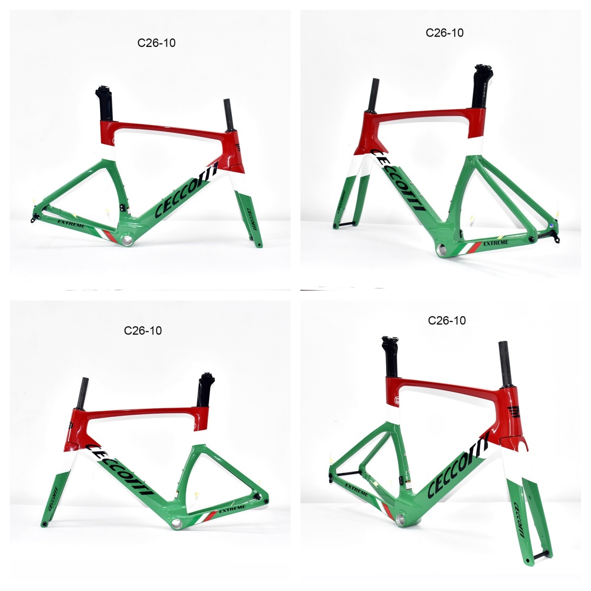 DC026 CECCOTTI DISC 142*12 CARBON ROAD FRAMESET FULL INNER CABLE 