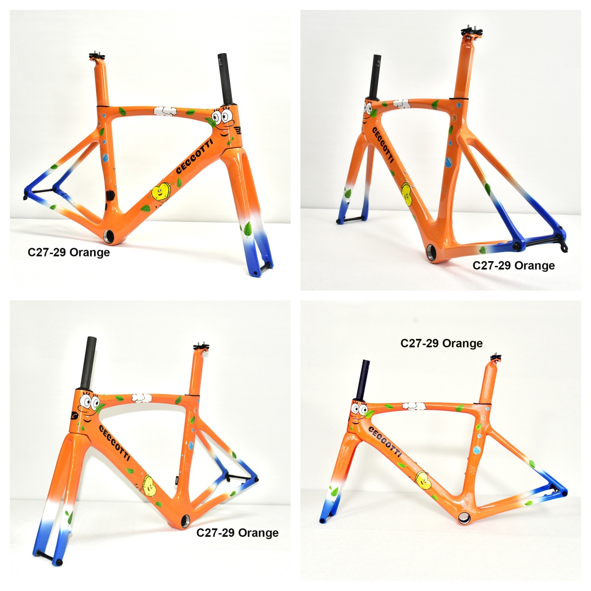 DC027 CECCOTTI DISC 142*12 CARBON ROAD FRAMESET  FULL INNER CABLE 