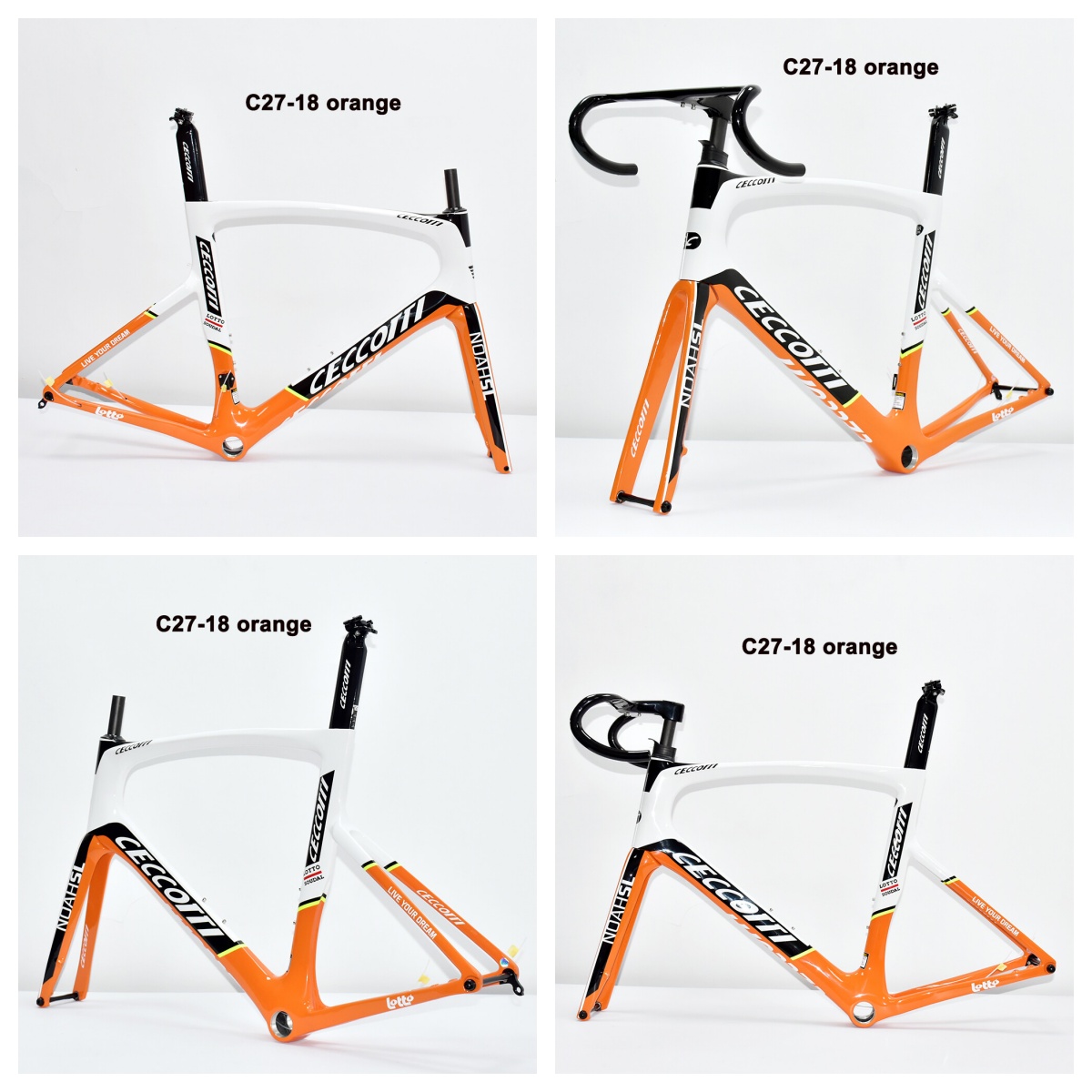 DC027 CECCOTTI DISC 142*12 CARBON ROAD FRAMESET  FULL INNER CABLE 