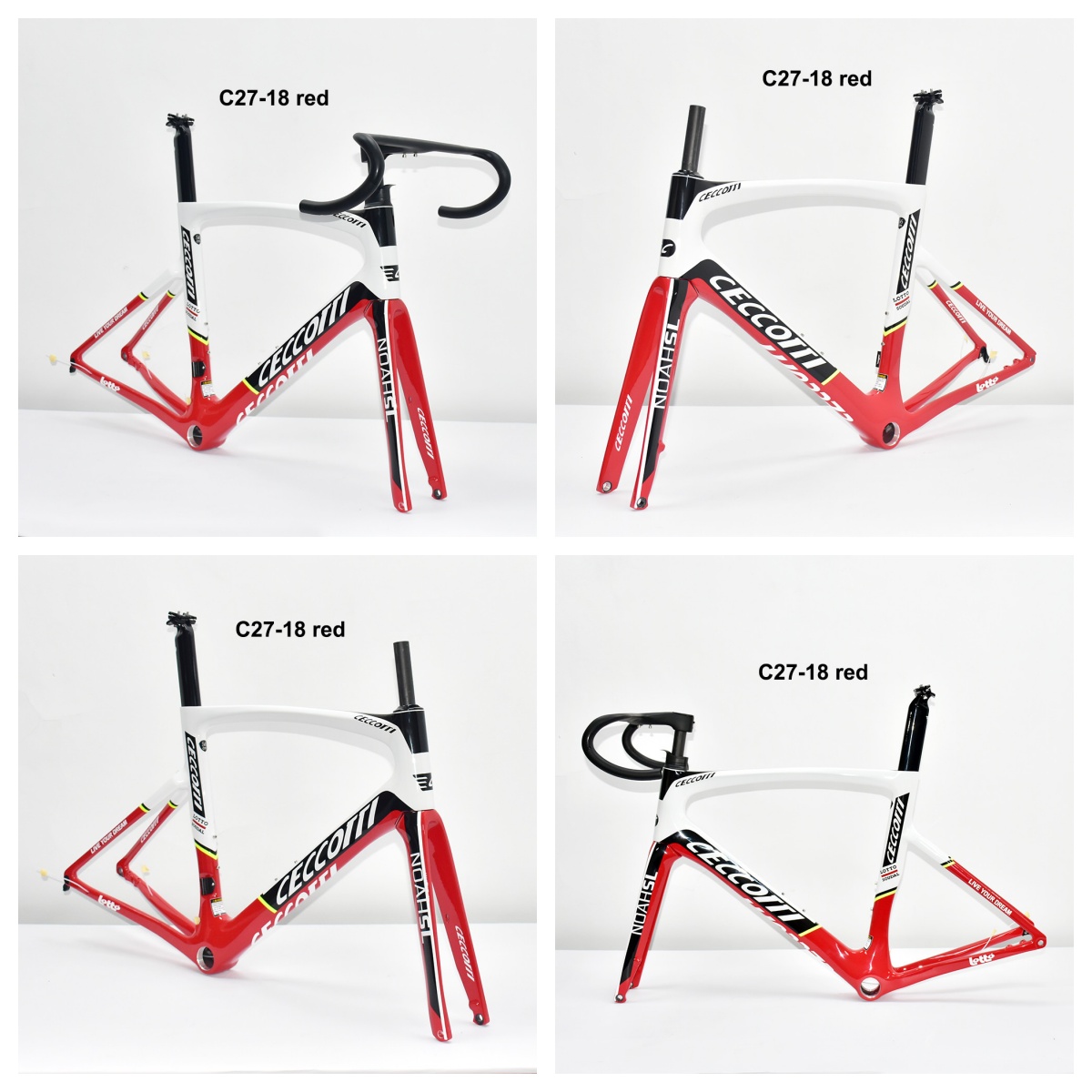 DC027 CECCOTTI DISC 142*12 CARBON ROAD FRAMESET  FULL INNER CABLE 