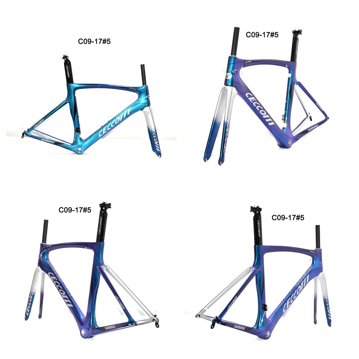 DC009 CECCOTTI V BRAKE CARBON BICYCLE FRAMESET SUPPER LIGHT Rim brake