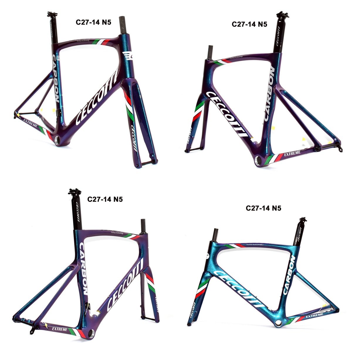 DC027 CECCOTTI DISC 142*12 CARBON ROAD FRAMESET  FULL INNER CABLE 