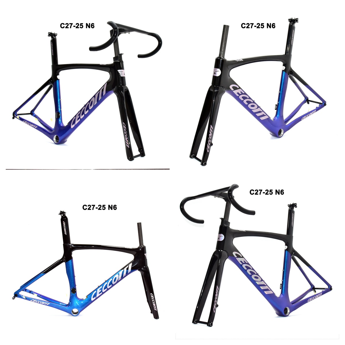 DC027 CECCOTTI DISC 142*12 CARBON ROAD FRAMESET  FULL INNER CABLE 