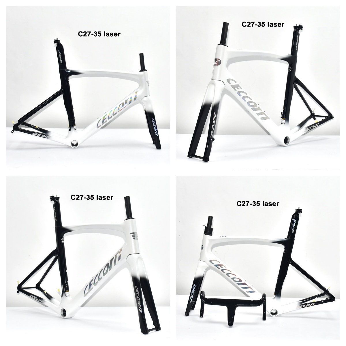 DC027 CECCOTTI DISC 142*12 CARBON ROAD FRAMESET  FULL INNER CABLE 