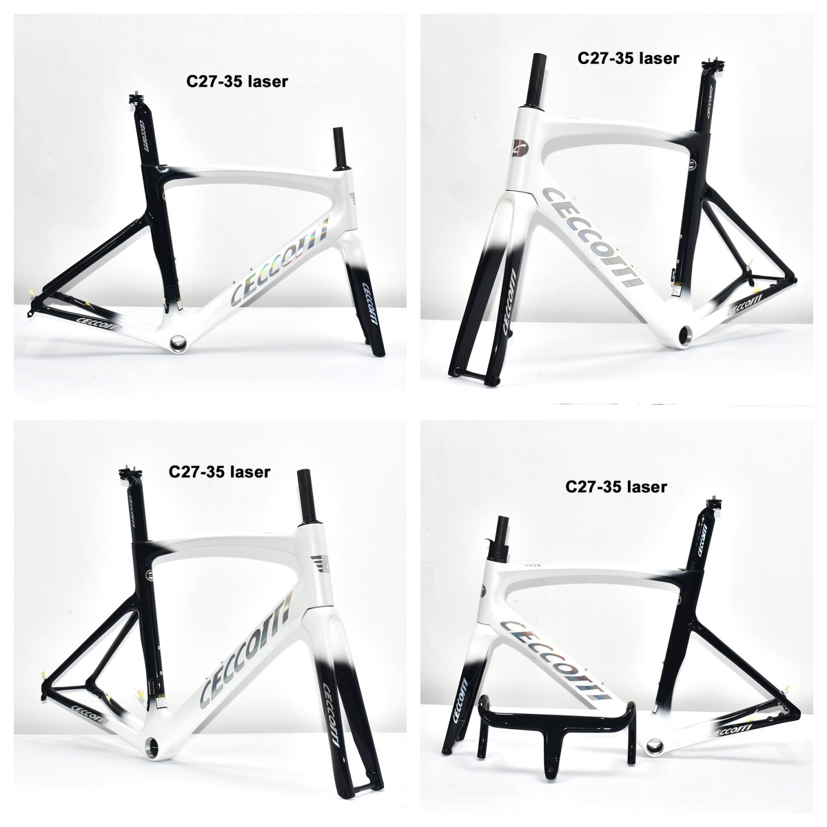 DC027 CECCOTTI DISC 142*12 CARBON ROAD FRAMESET  FULL INNER CABLE 