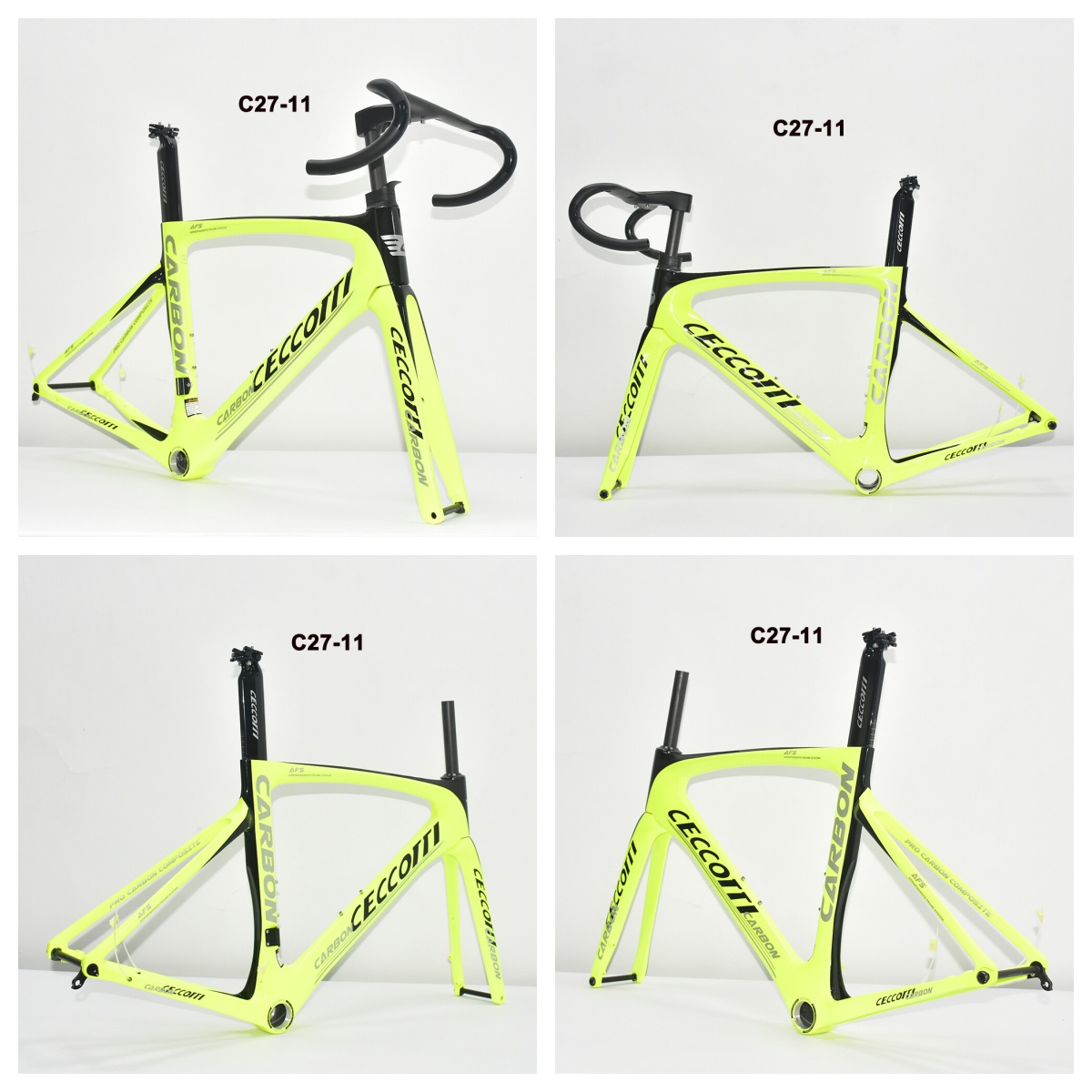 DC027 CECCOTTI DISC 142*12 CARBON ROAD FRAMESET  FULL INNER CABLE 