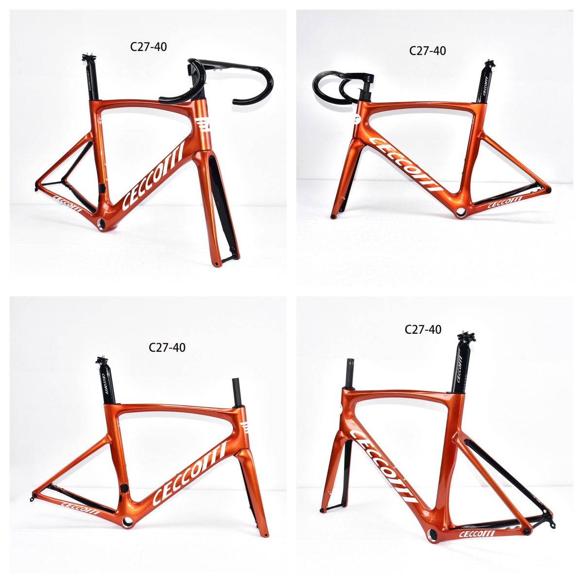 DC027 CECCOTTI DISC 142*12 CARBON ROAD FRAMESET  FULL INNER CABLE 