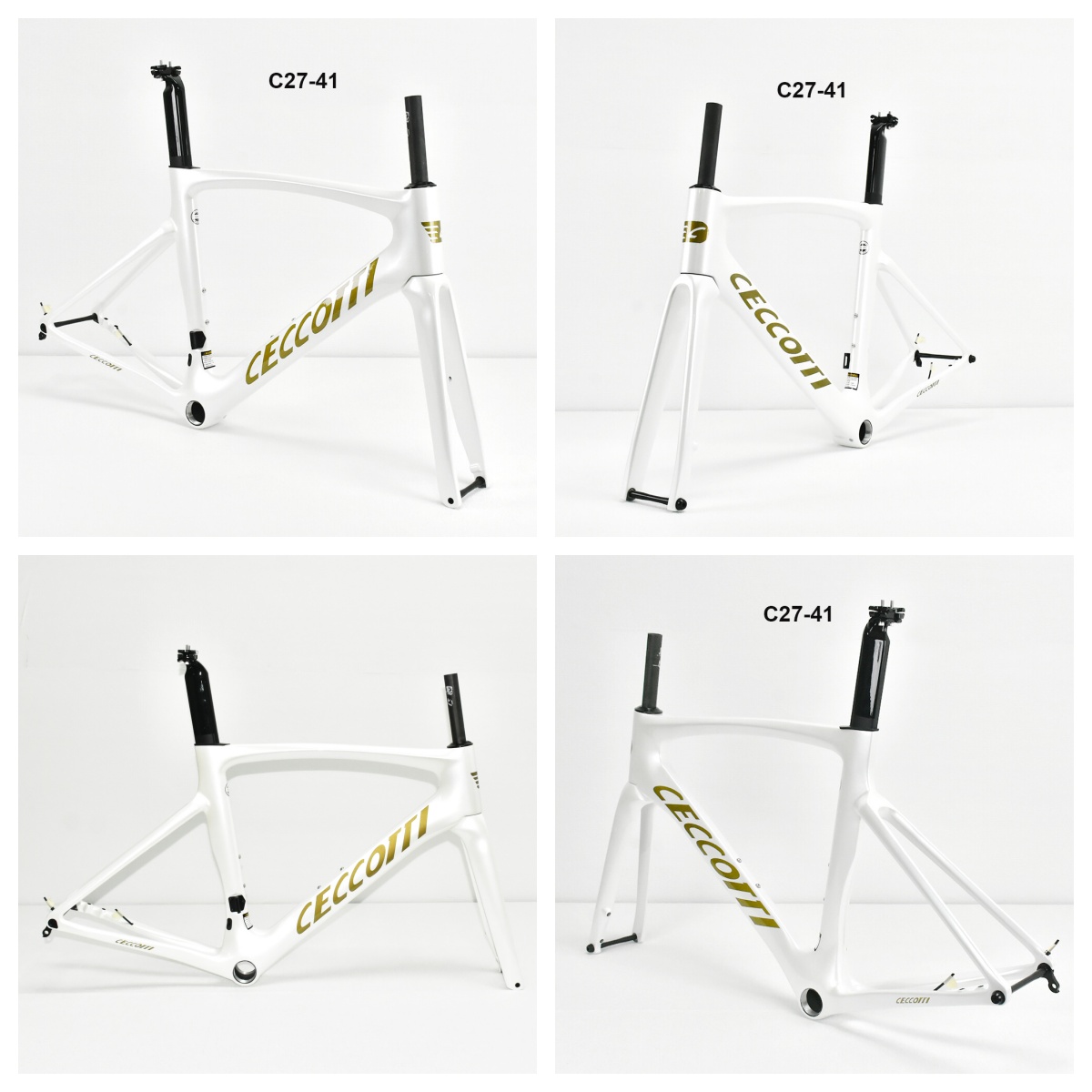DC027 CECCOTTI DISC 142*12 CARBON ROAD FRAMESET  FULL INNER CABLE 