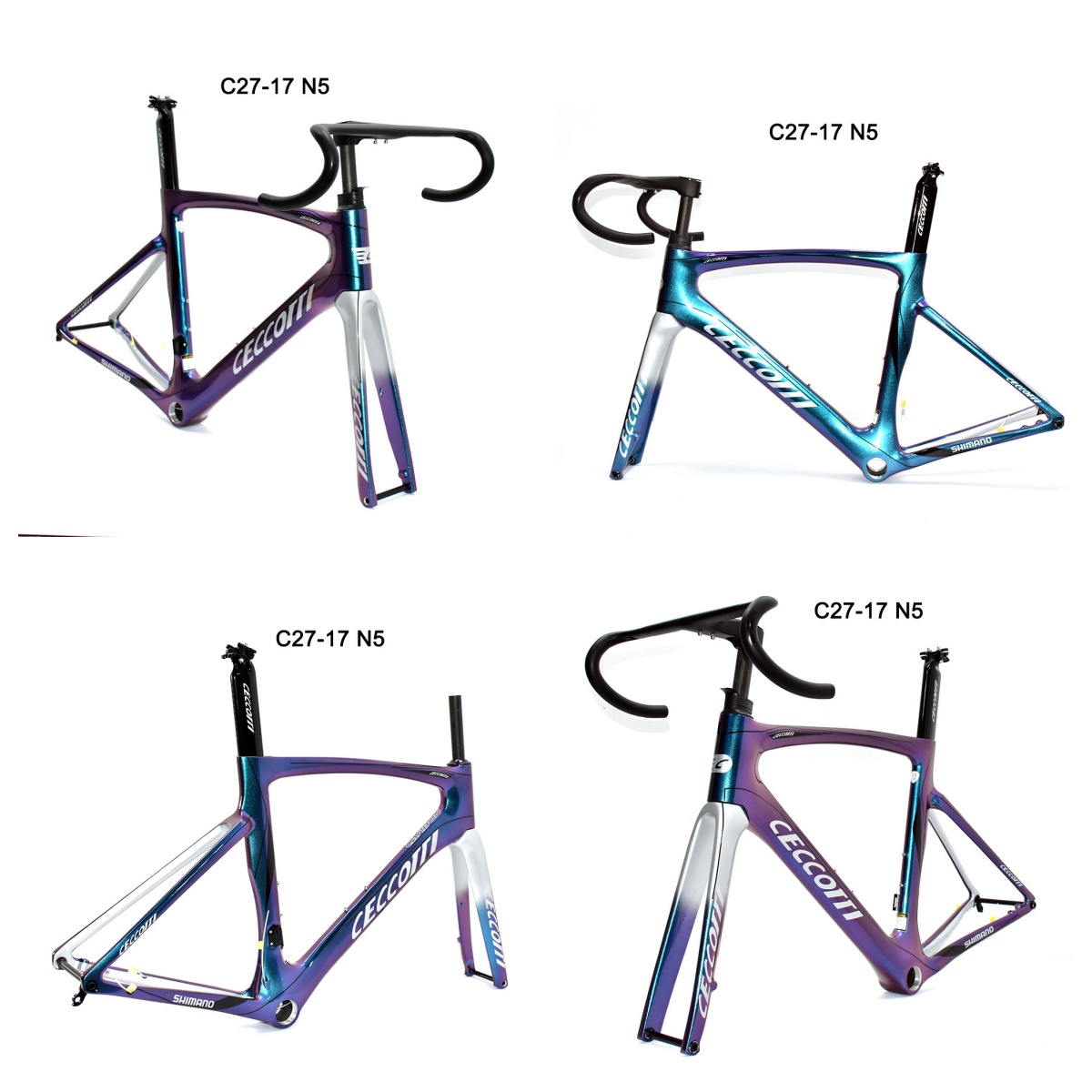 DC027 CECCOTTI DISC 142*12 CARBON ROAD FRAMESET  FULL INNER CABLE 