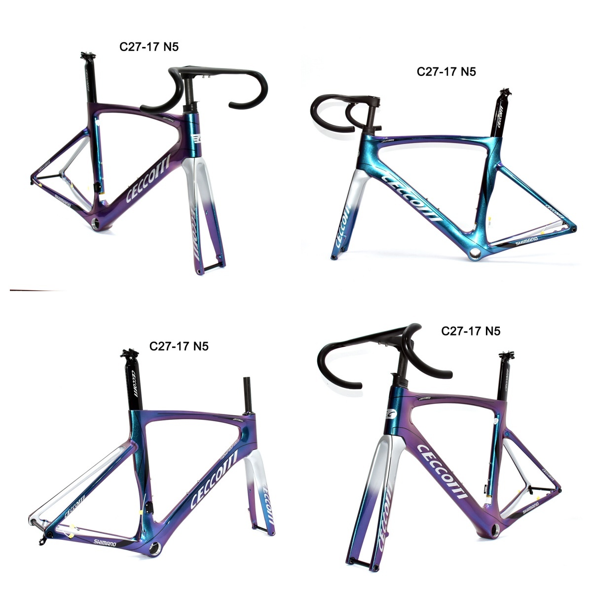 DC027 CECCOTTI DISC 142*12 CARBON ROAD FRAMESET  FULL INNER CABLE 