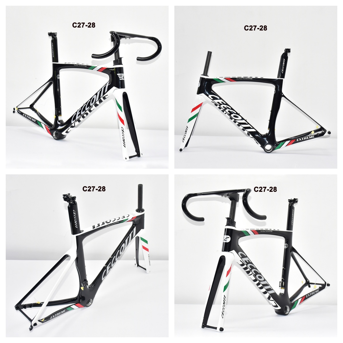 DC027 CECCOTTI DISC 142*12 CARBON ROAD FRAMESET  FULL INNER CABLE 