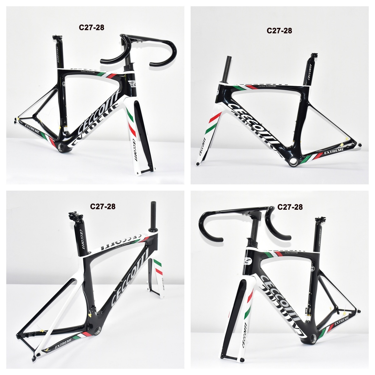 DC027 CECCOTTI DISC 142*12 CARBON ROAD FRAMESET  FULL INNER CABLE 