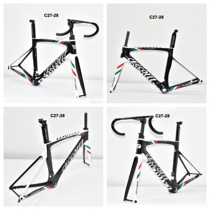 DC027 CECCOTTI DISC 142*12 CARBON ROAD FRAMESET  FULL INNER CABLE 