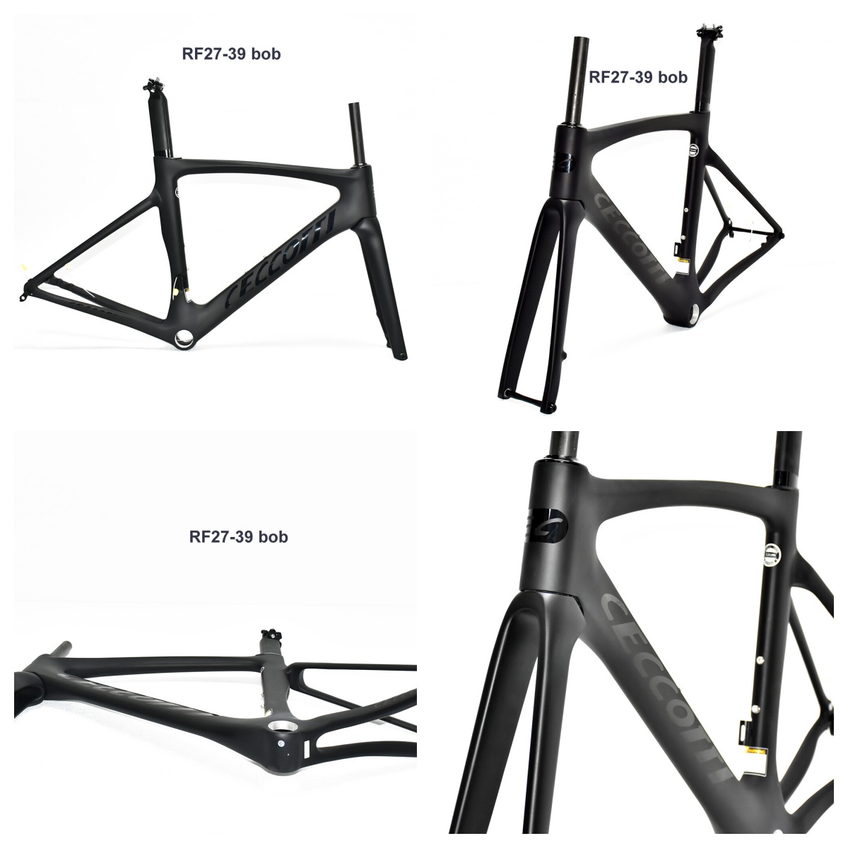 DC027 CECCOTTI DISC 142*12 CARBON ROAD FRAMESET  FULL INNER CABLE 
