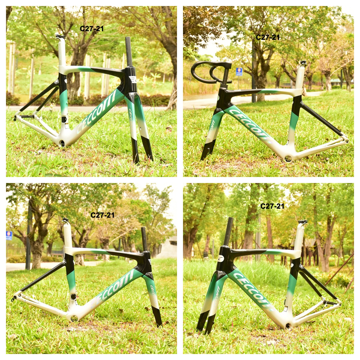 DC027 CECCOTTI DISC 142*12 CARBON ROAD FRAMESET  FULL INNER CABLE 
