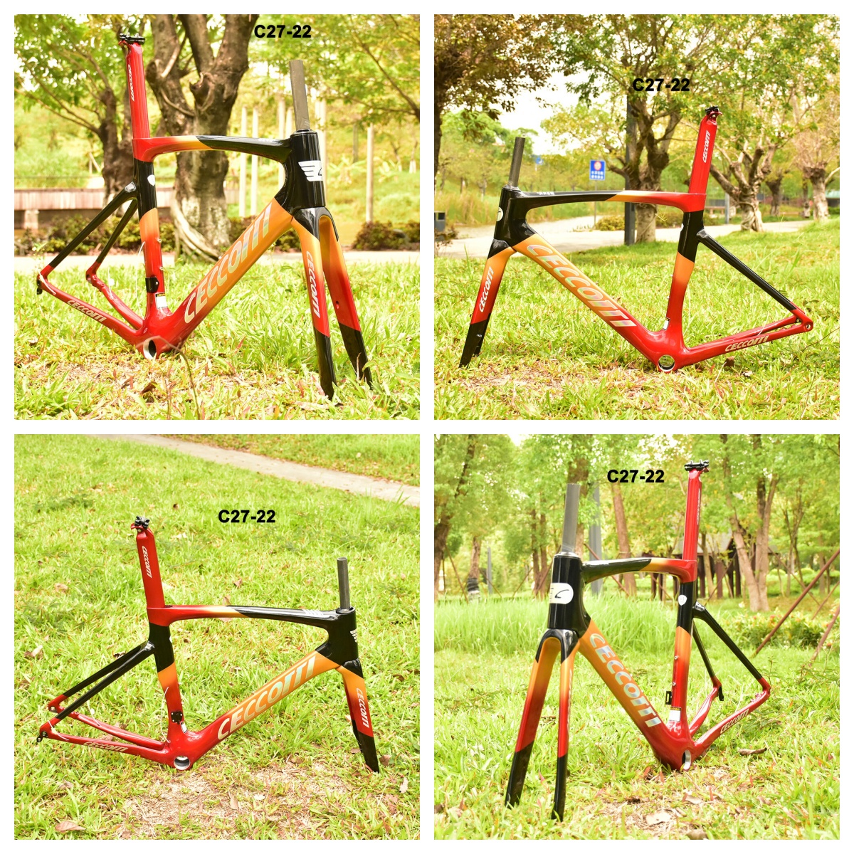 DC027 CECCOTTI DISC 142*12 CARBON ROAD FRAMESET  FULL INNER CABLE 