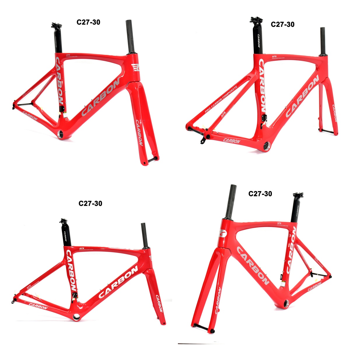 DC027 CECCOTTI DISC 142*12 CARBON ROAD FRAMESET  FULL INNER CABLE 