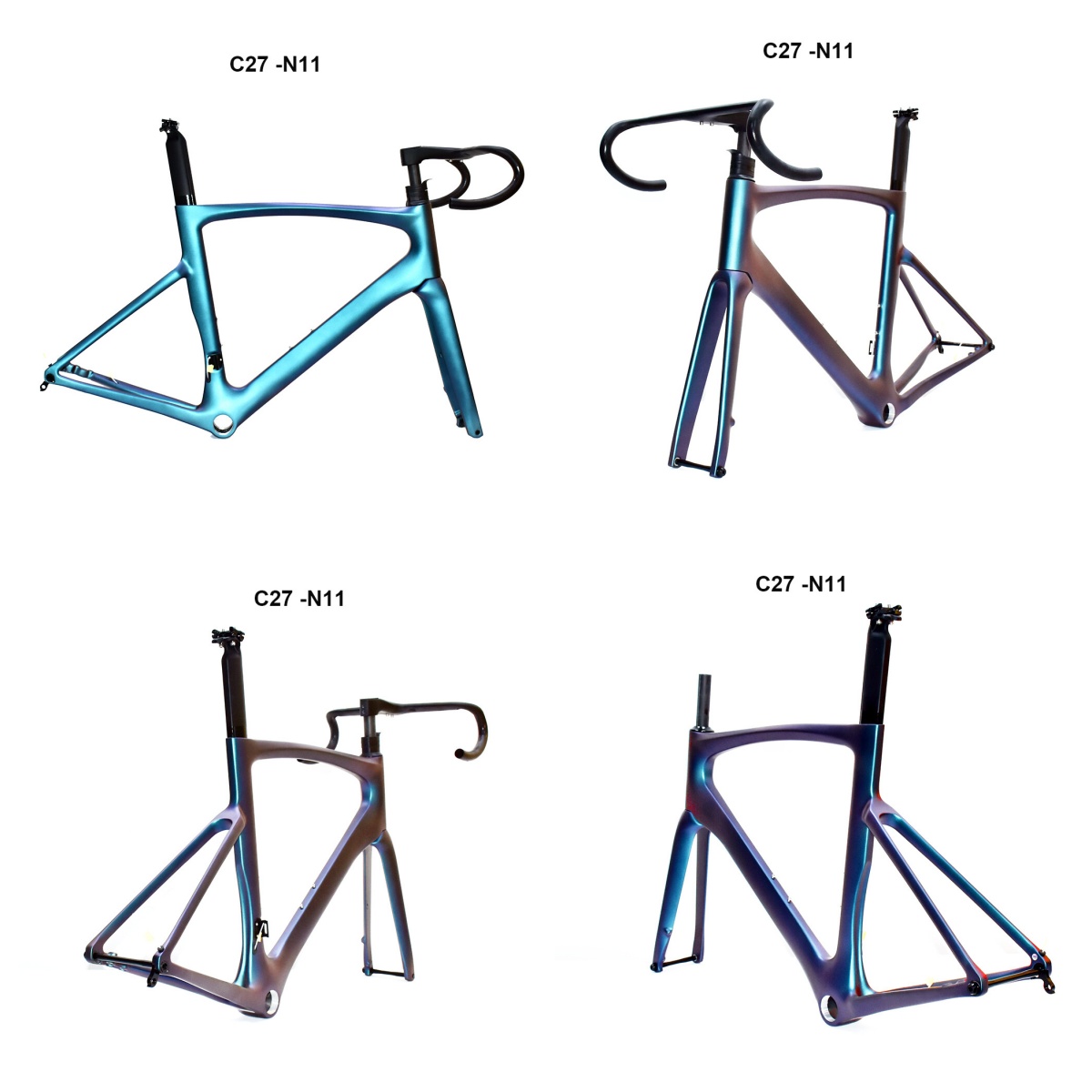 DC027 CECCOTTI DISC 142*12 CARBON ROAD FRAMESET  FULL INNER CABLE 