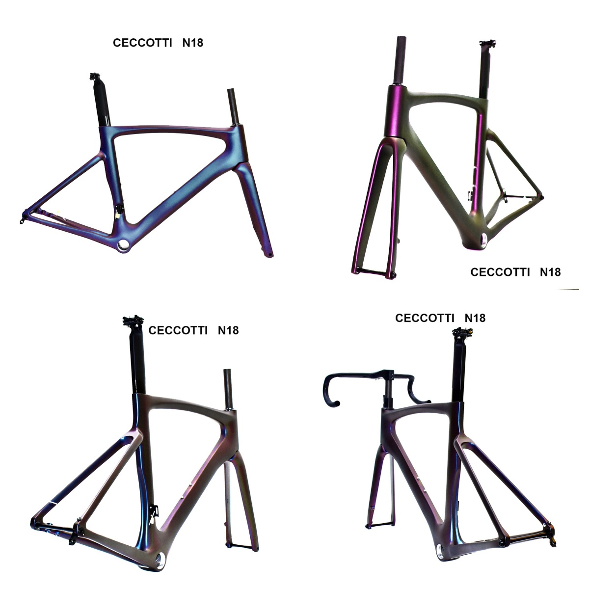 DC027 CECCOTTI DISC 142*12 CARBON ROAD FRAMESET  FULL INNER CABLE 