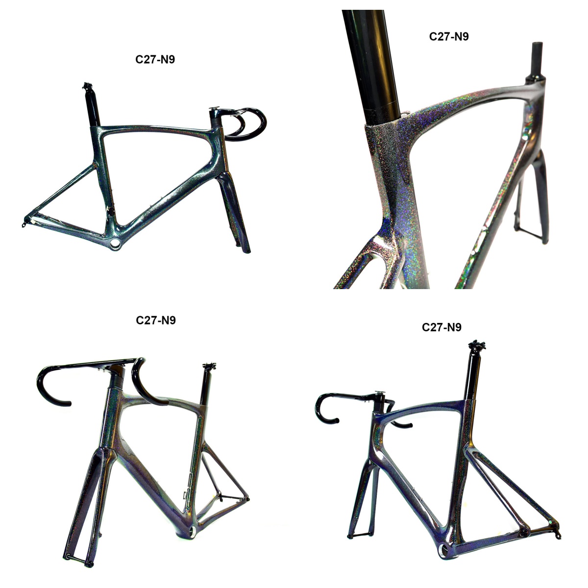 DC027 CECCOTTI DISC 142*12 CARBON ROAD FRAMESET  FULL INNER CABLE 