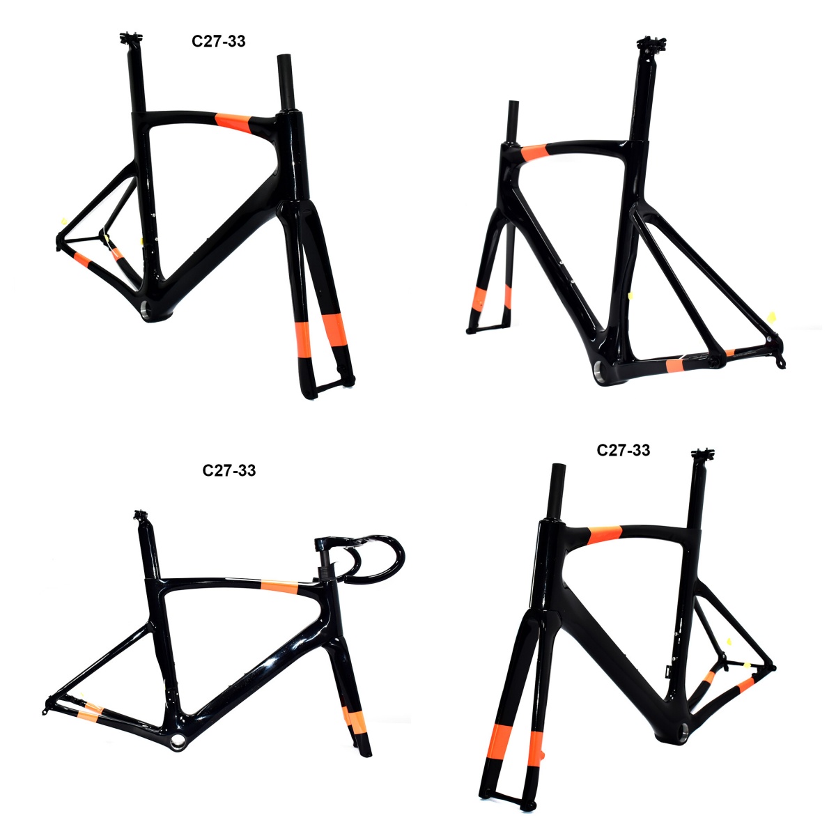 DC027 CECCOTTI DISC 142*12 CARBON ROAD FRAMESET  FULL INNER CABLE 