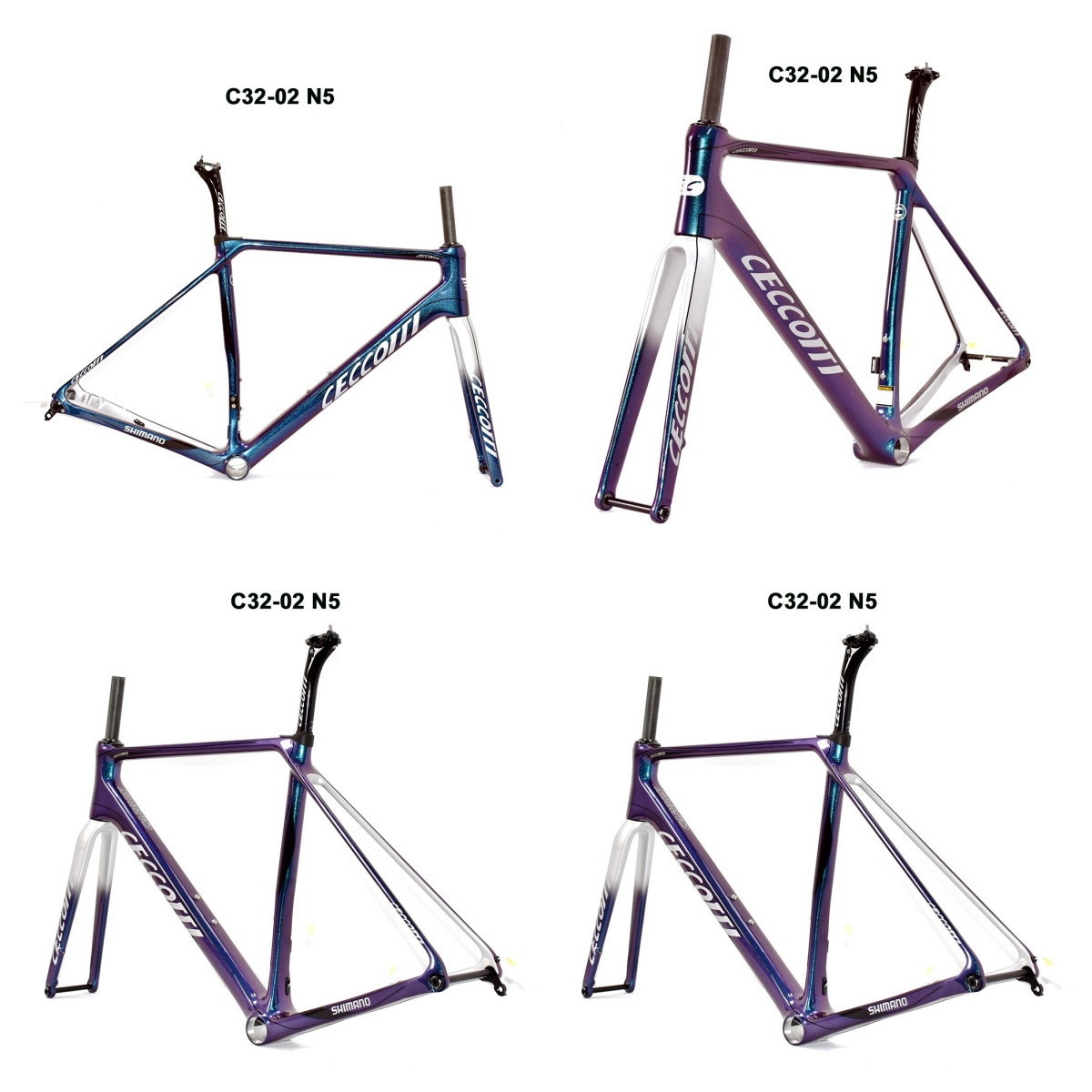 DC032 CECCOTTI CLIMBING CARBON BICYCLE FRAMESET DISC 142*12 T47