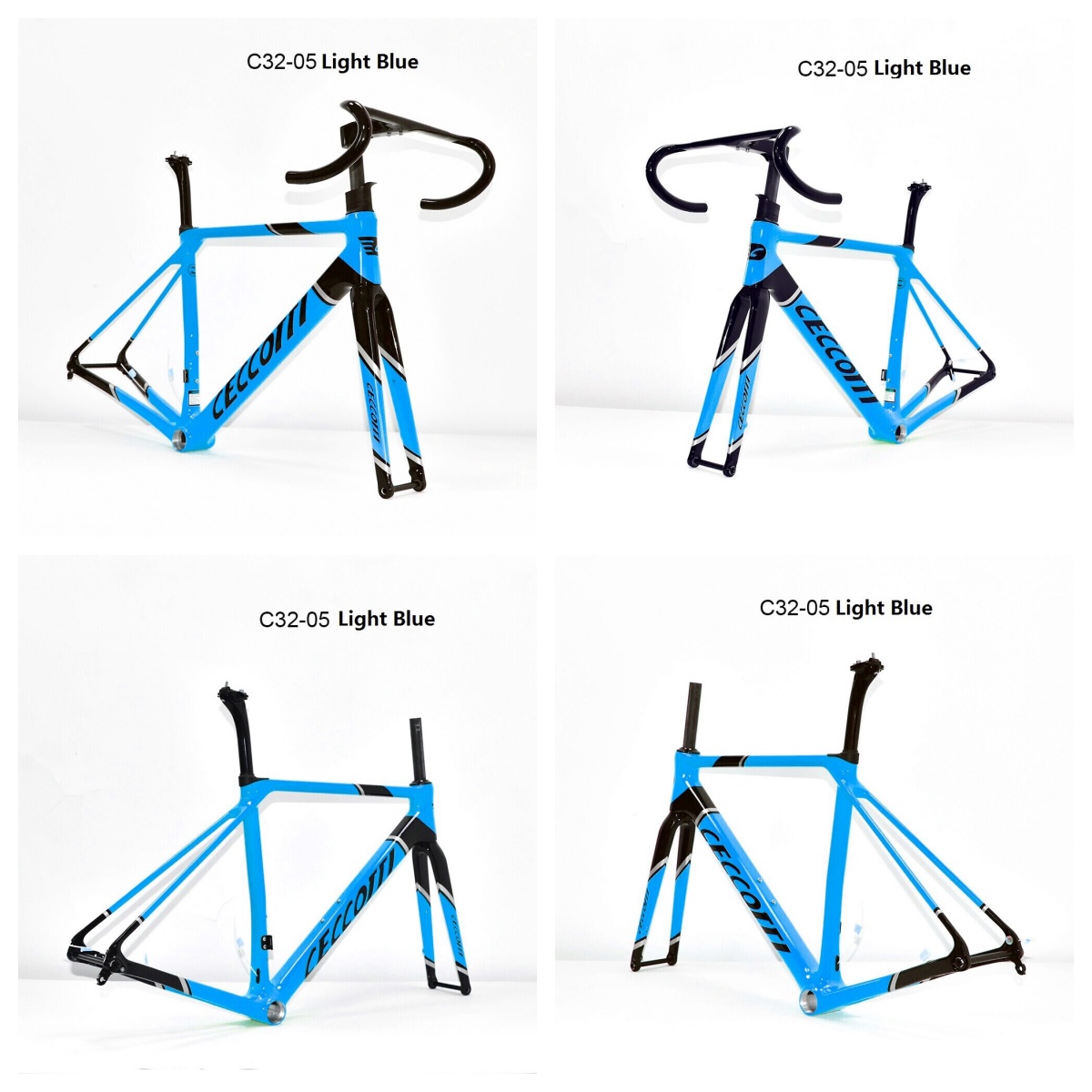 DC032 CECCOTTI CLIMBING CARBON BICYCLE FRAMESET DISC 142*12 T47