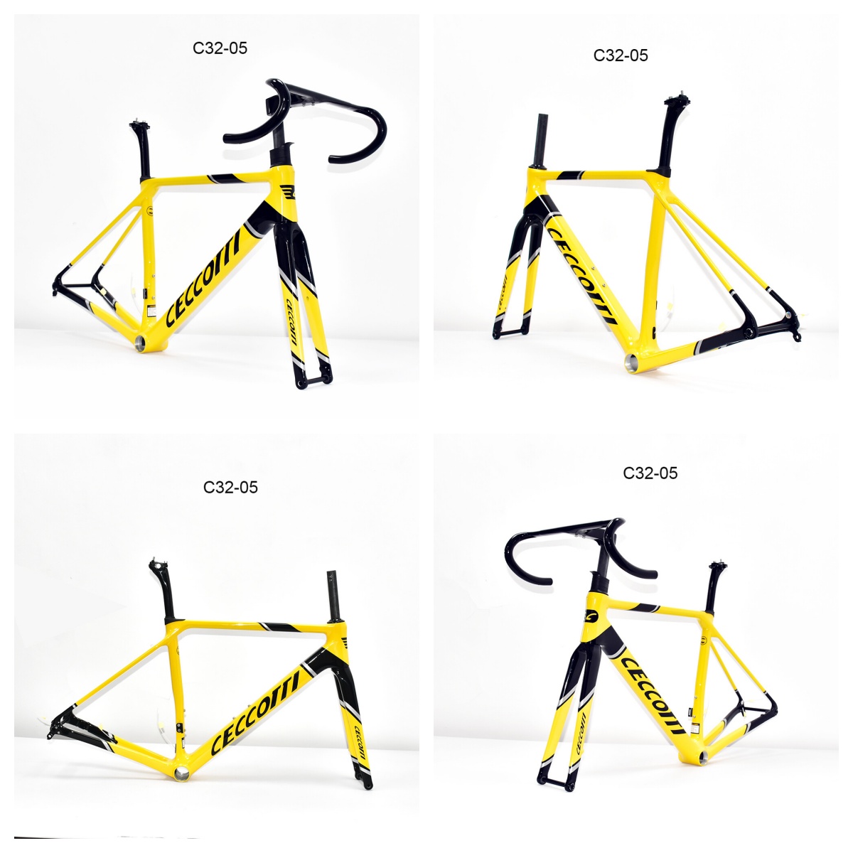 DC032 CECCOTTI CLIMBING CARBON BICYCLE FRAMESET DISC 142*12 T47