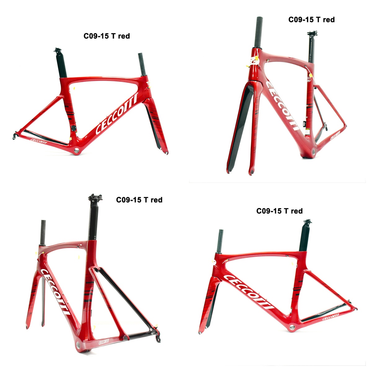 DC009 CECCOTTI V BRAKE CARBON BICYCLE FRAMESET SUPPER LIGHT Rim brake