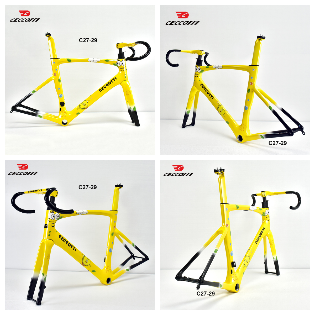 DC027 CECCOTTI DISC 142*12 CARBON ROAD FRAMESET  FULL INNER CABLE 