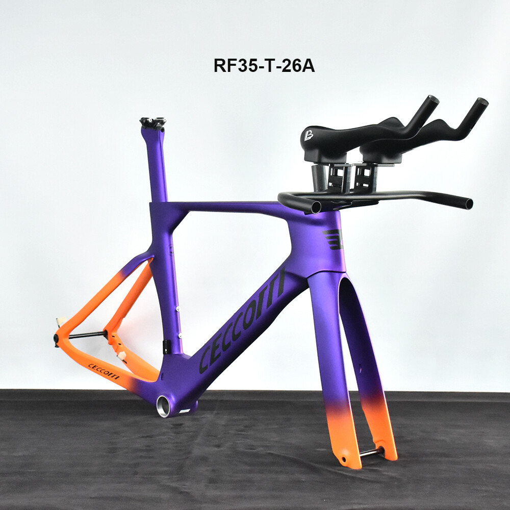 TT01 CECCOTTI TIME TRAIL CARBON BICYCLE frameset 142*12 ,T47 Thread BB