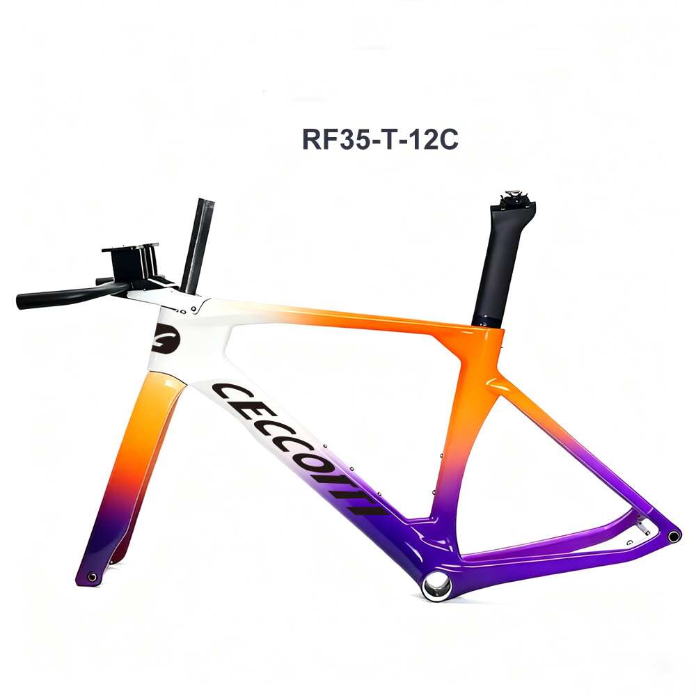 TT01 CECCOTTI TIME TRAIL CARBON BICYCLE FRAMEST142*12 ,T47 Thread BB