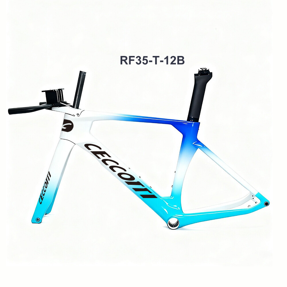 TT01 CECCOTTI TIME TRAIL CARBON BICYCLE FRAMEST142*12 ,T47 Thread BB