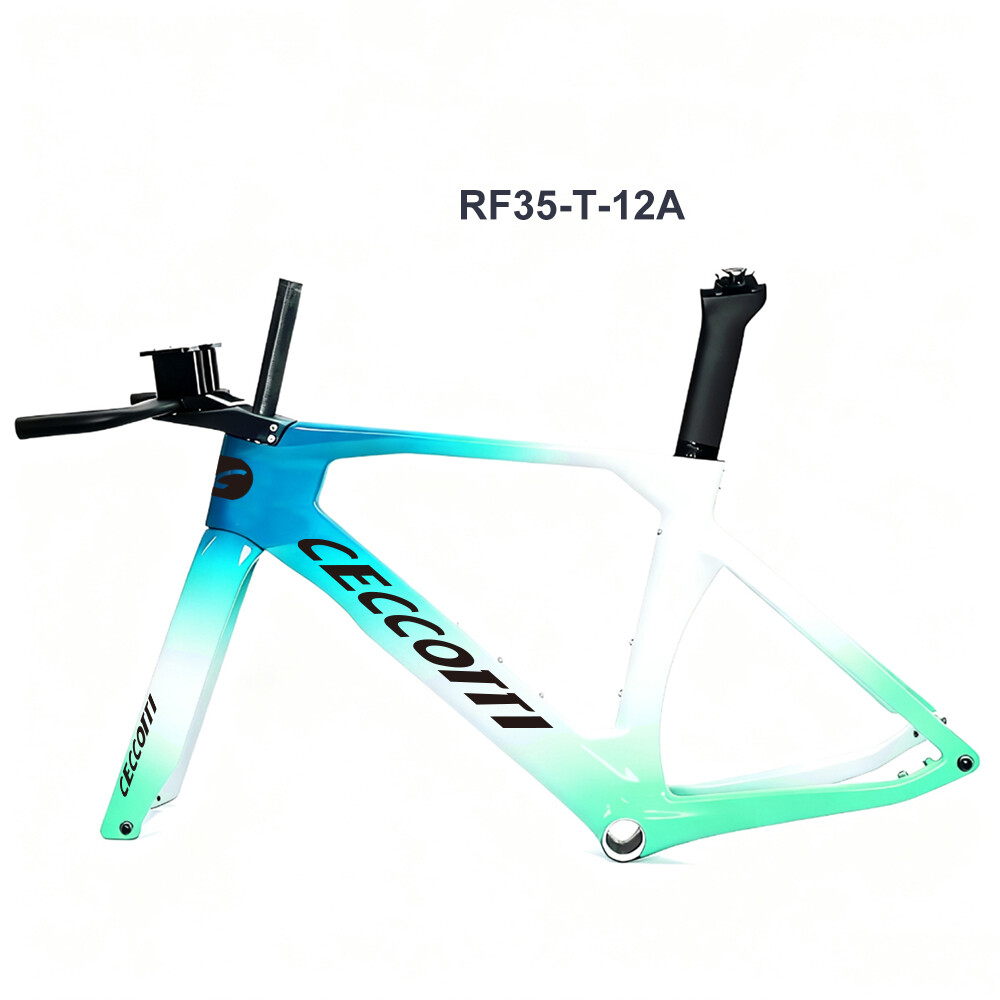 TT01 CECCOTTI TIME TRAIL CARBON BICYCLE FRAMEST142*12 ,T47 Thread BB